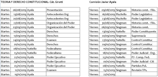 Cronograma 2do Cuat. 2019 - Fsoc